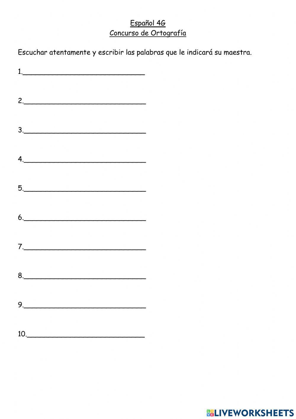 Dictado final 4G-Abril 16