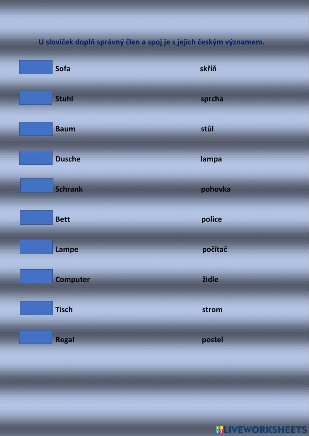 Slovíčka-vybavení domu1