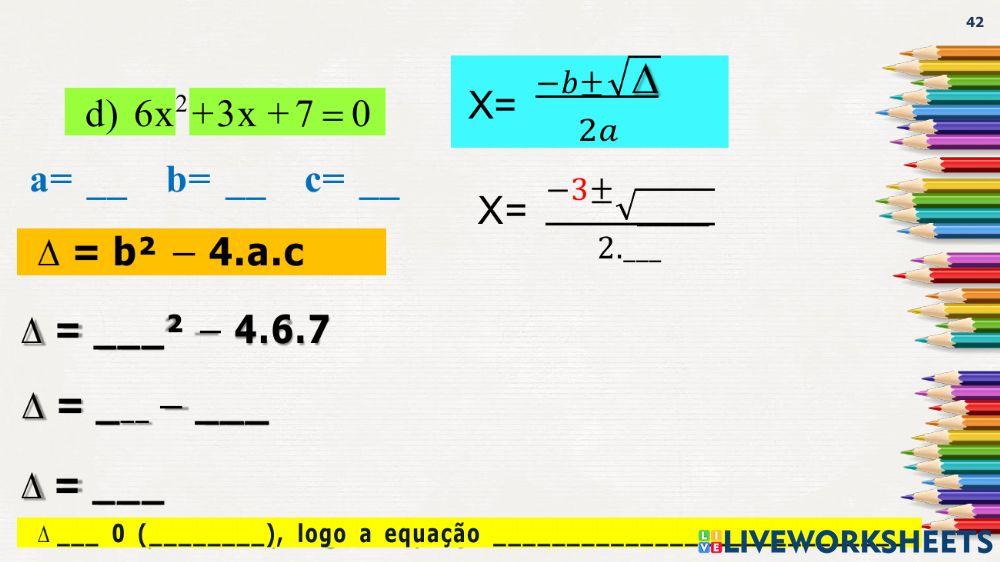 Resoluçao de equação do 2º grau completa