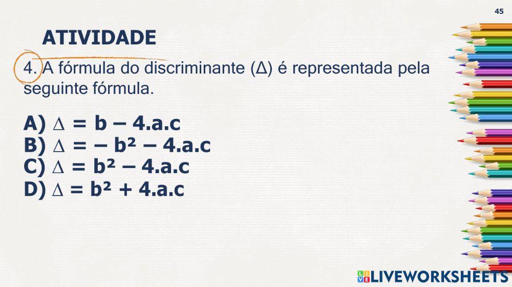 Resoluçao de equação do 2º grau completa
