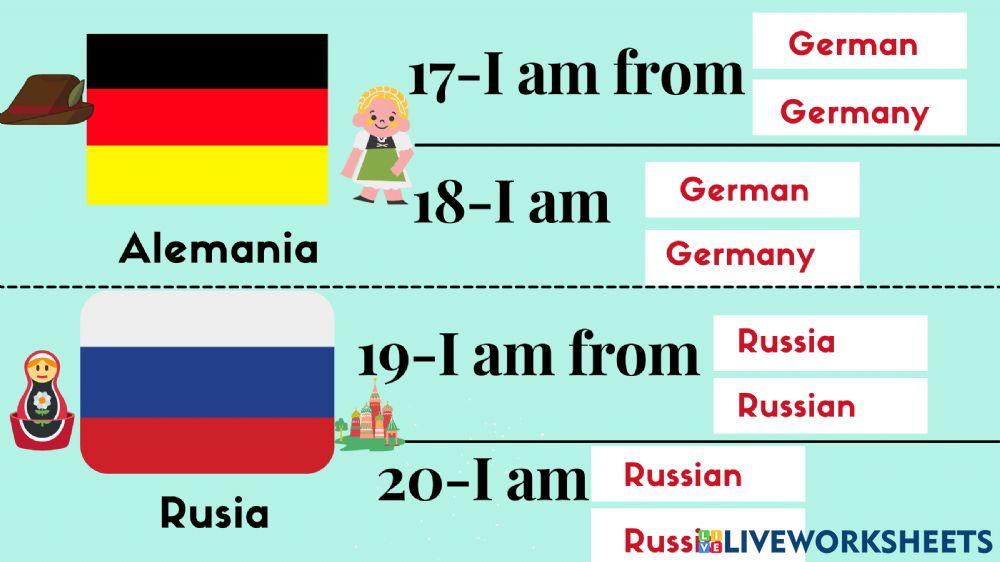 Countries and nationalities