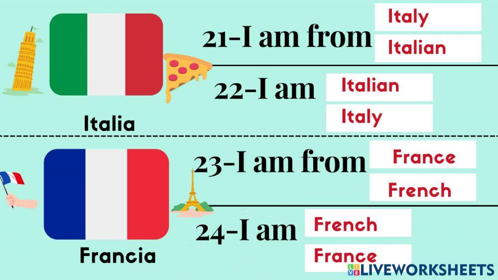 Countries and nationalities