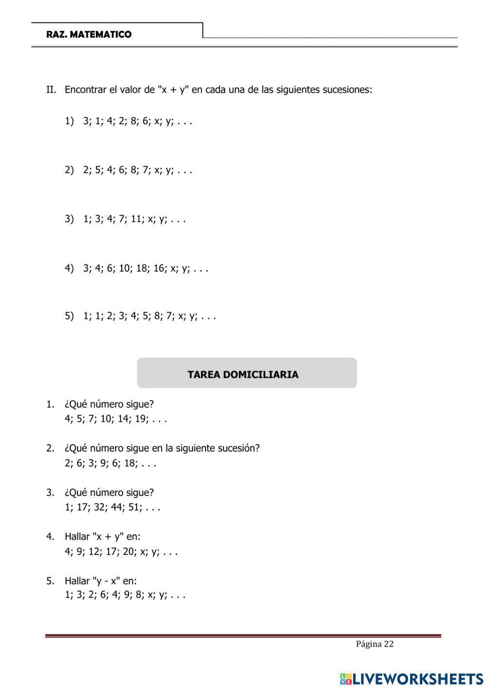 Sucesiones numericas