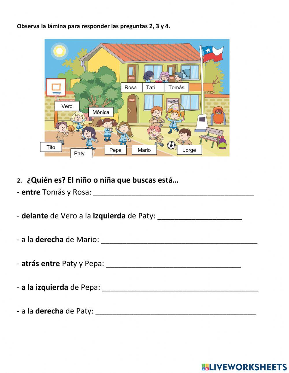 Ficha refuerzo Posición relativa