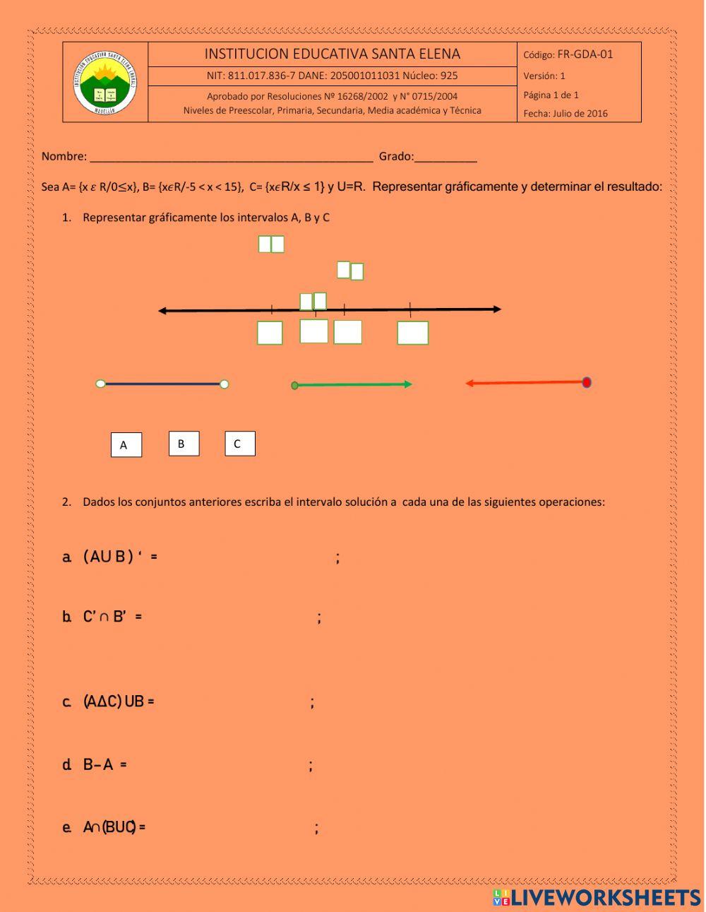 Registro de actividad de operaciones con ángulos