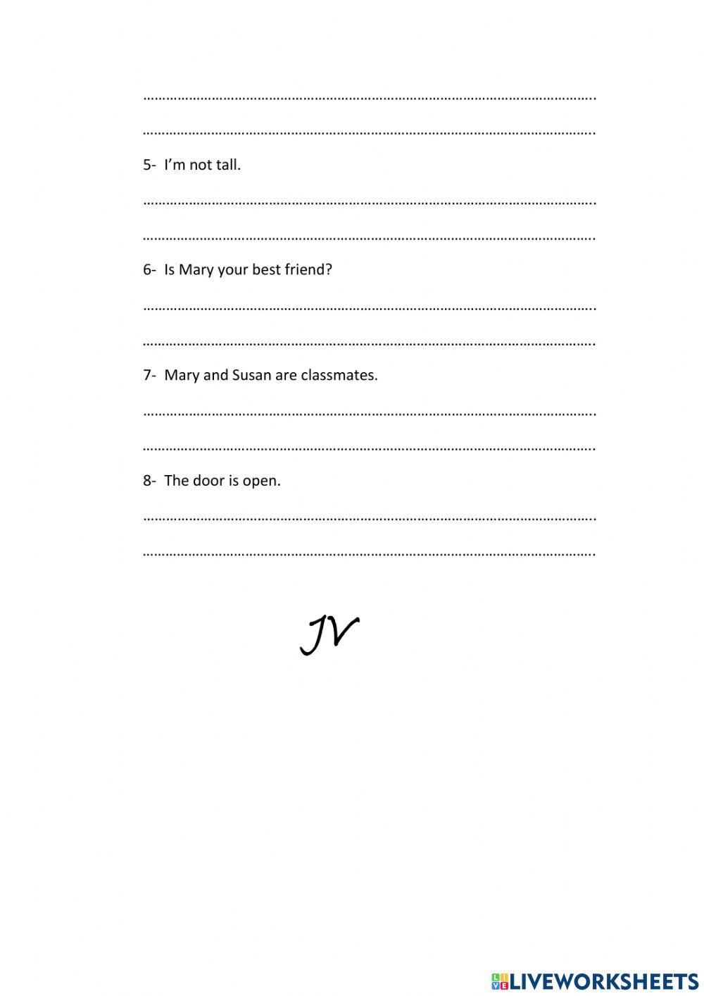 Verb TO BE in Present Simple