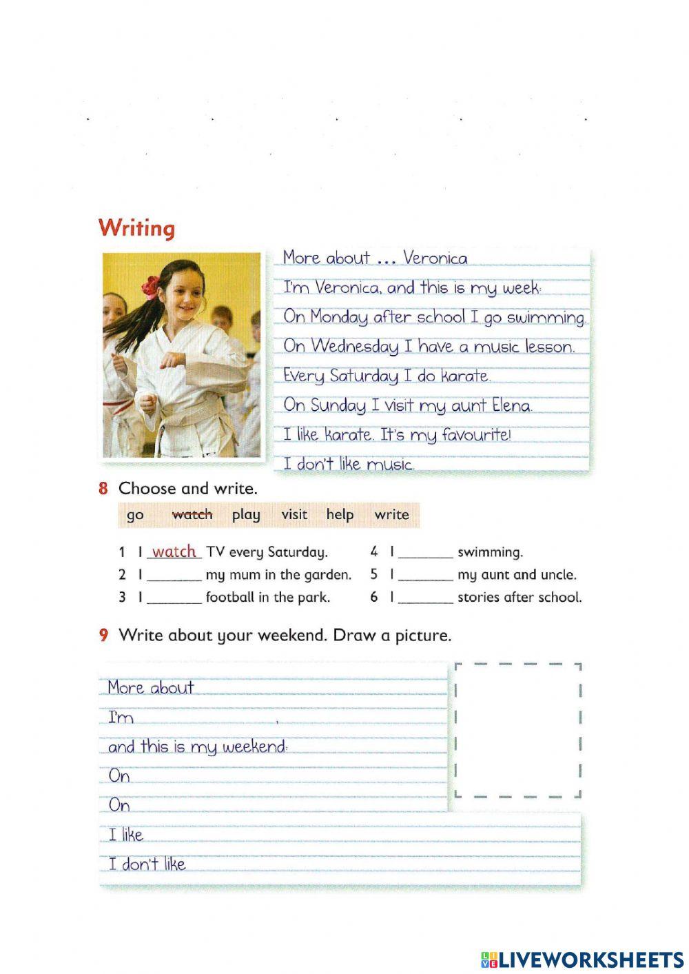 Reading and writing - Free time worksheet | Live Worksheets