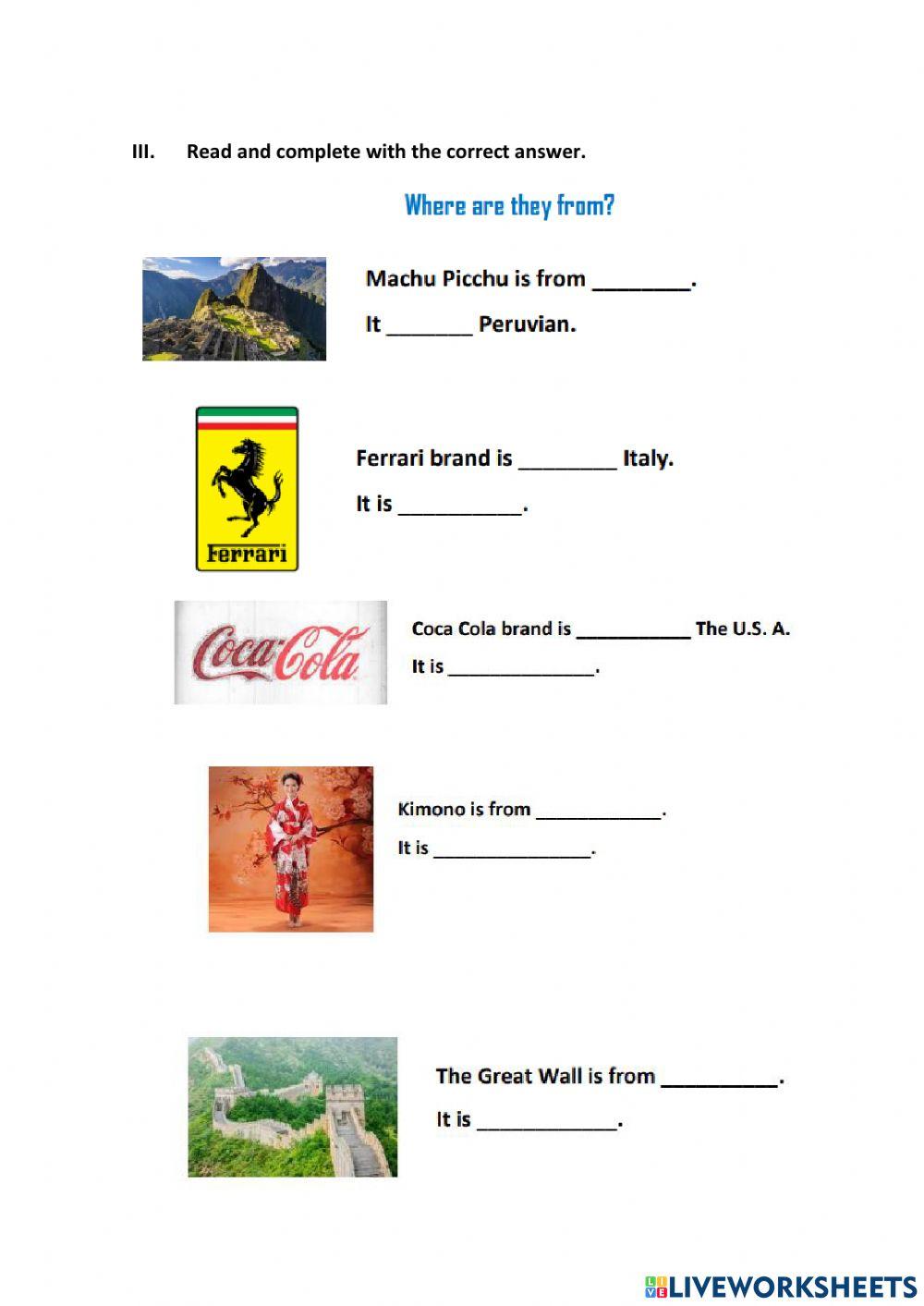 Countries and nationalities 3