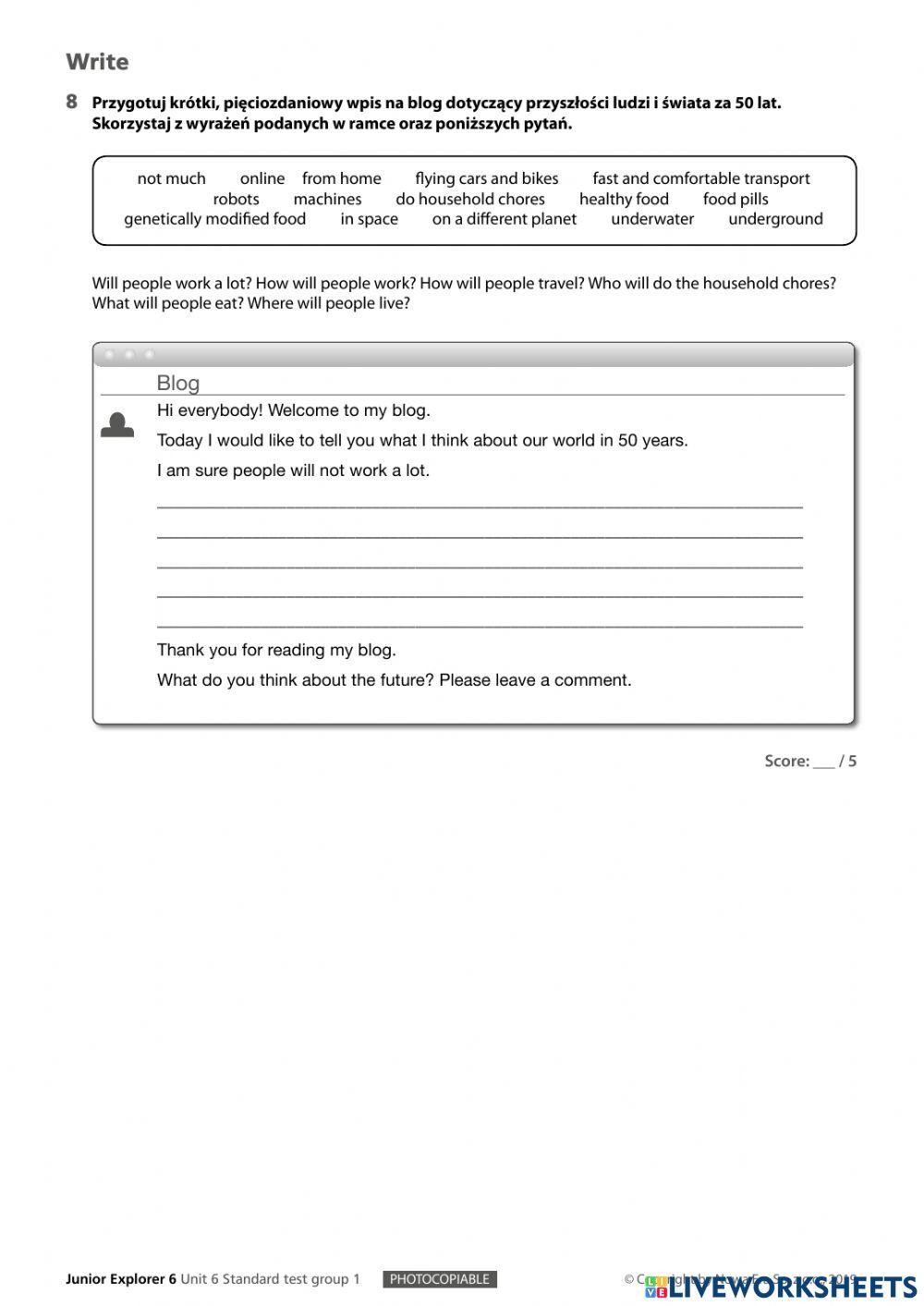 Junior explorer free interactive worksheets 4960220