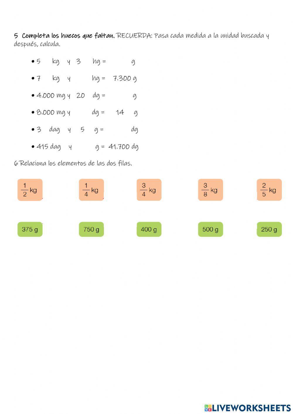 Relaciones entre las unidades de masa