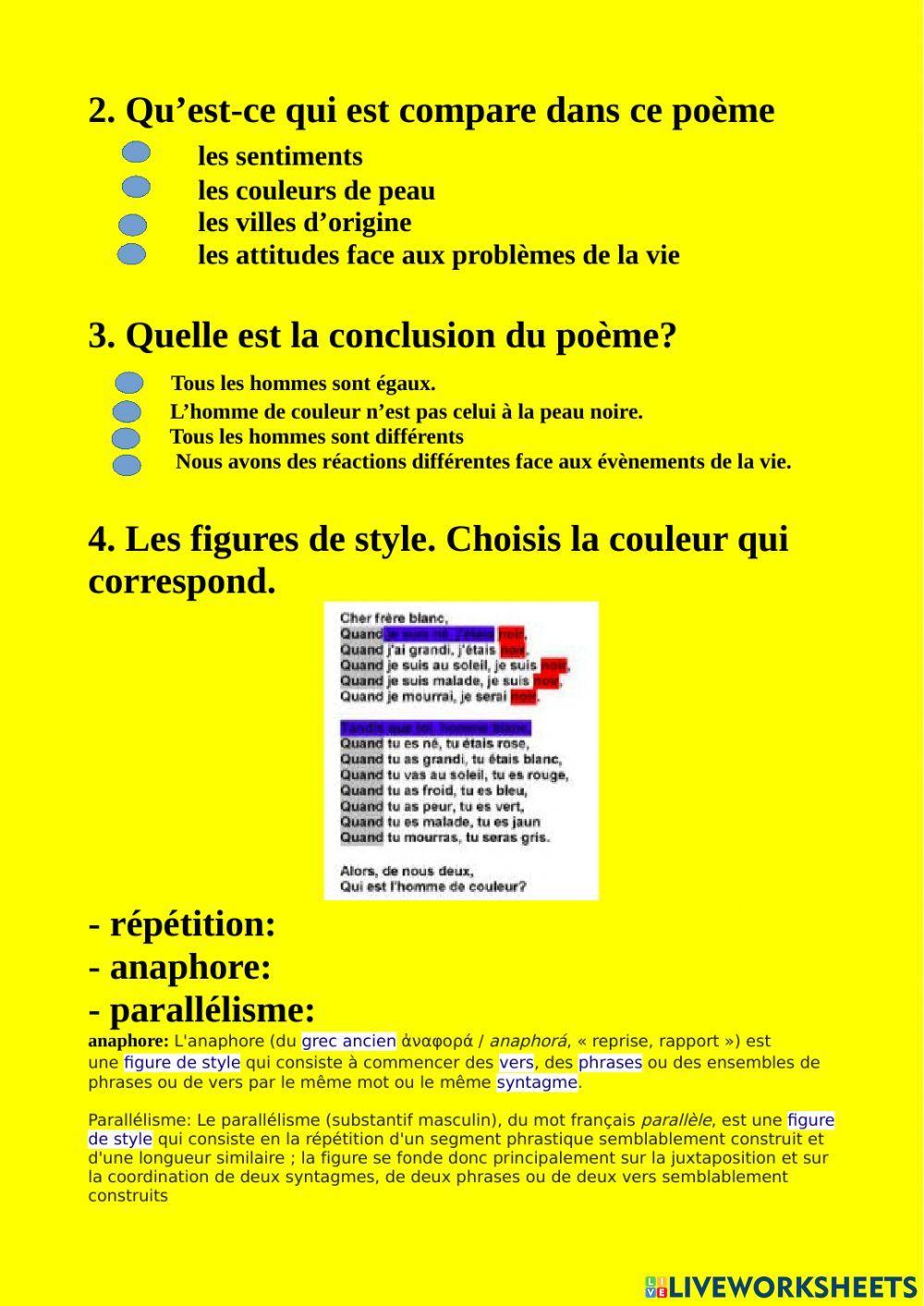 Poème à mon frère blanc