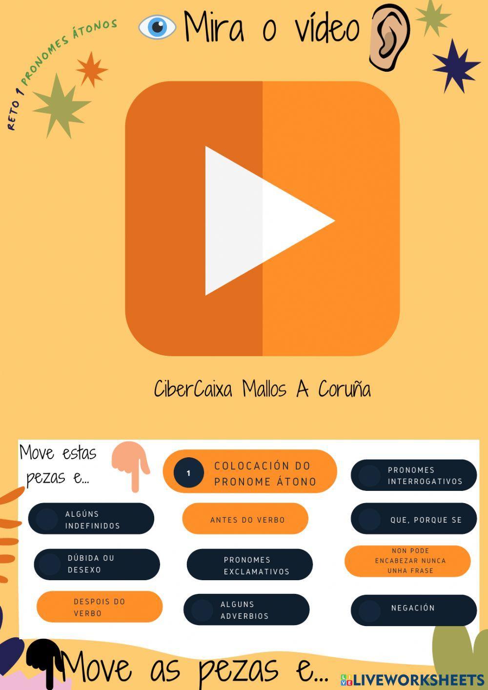 Colocación pronomes átonos en galego