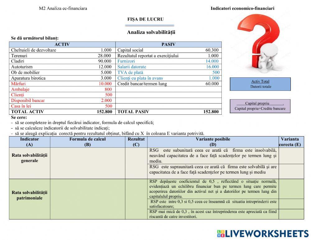 Analiza solvabilitatii