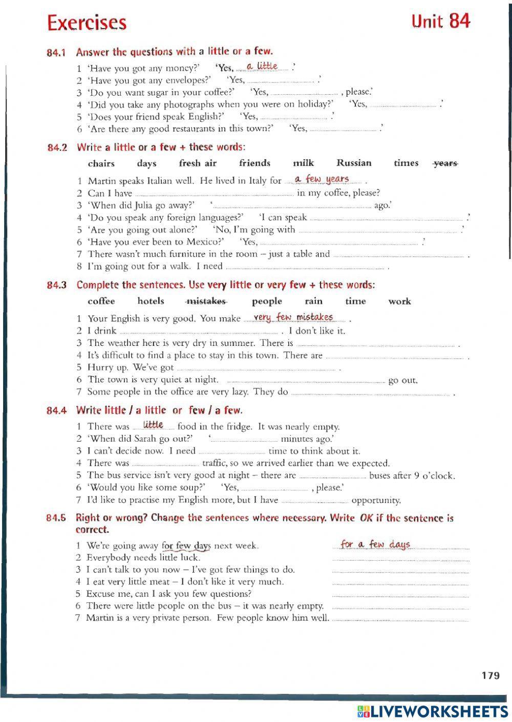 A little little a few few