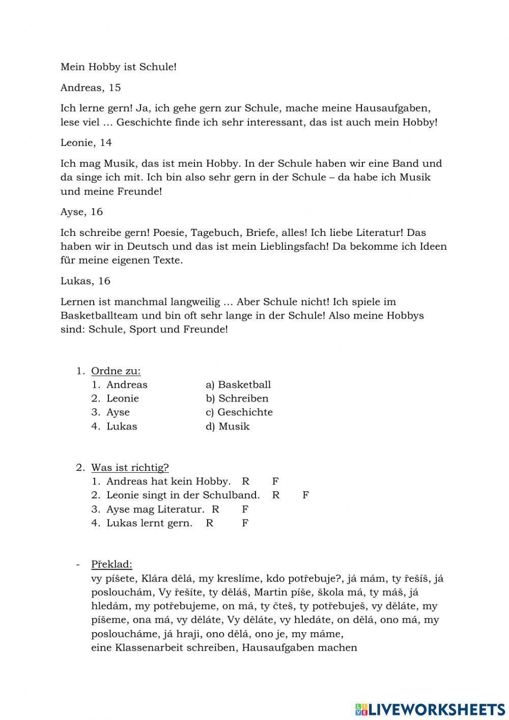 Schule ist mein Hobby