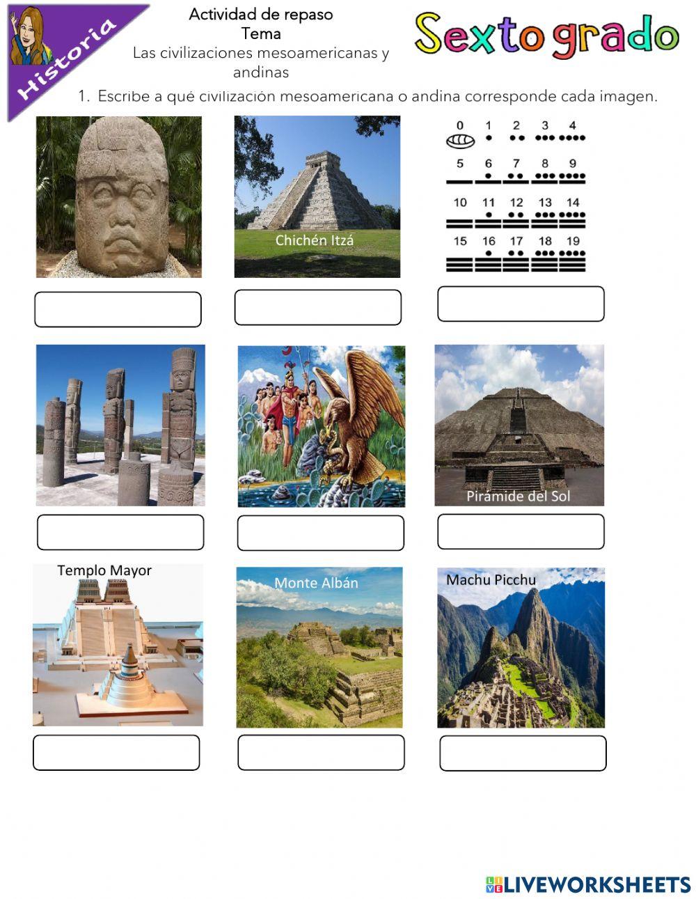 Civilizaciones mesoamericanas y andinas