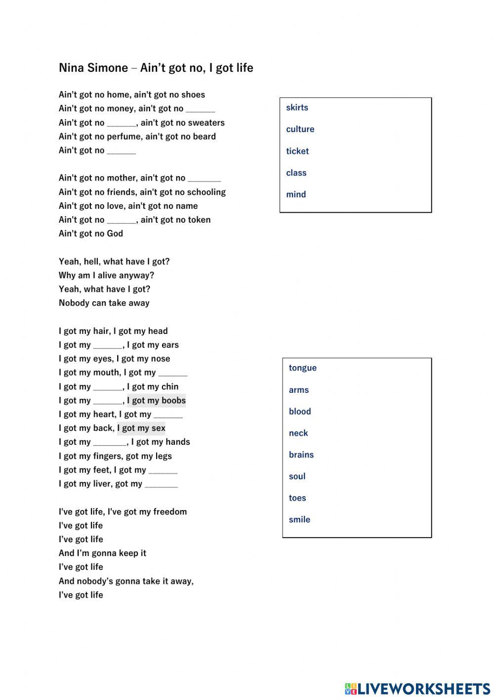 Nina Simone - Aint-t got no