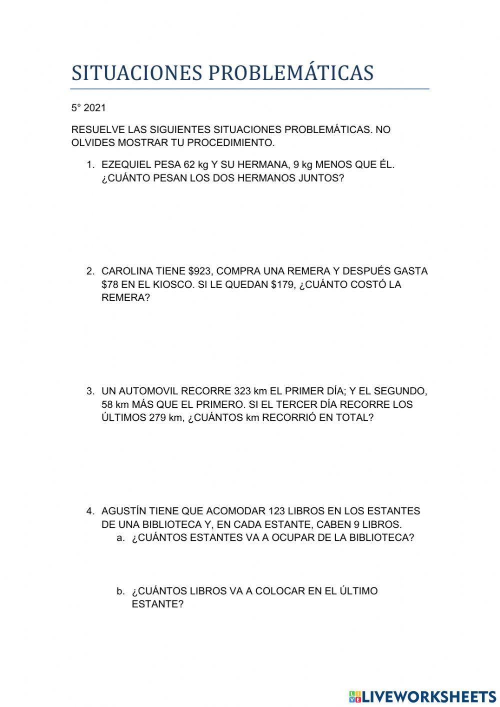 Situaciones Problemáticas