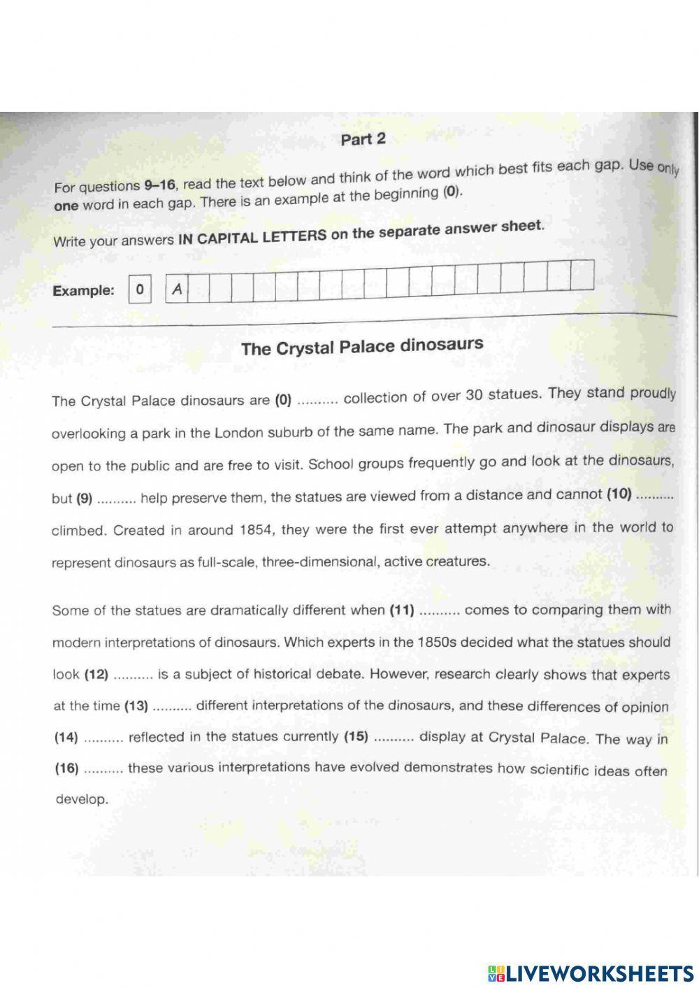 First for Schools 3 - Practice Test 4 - part 1