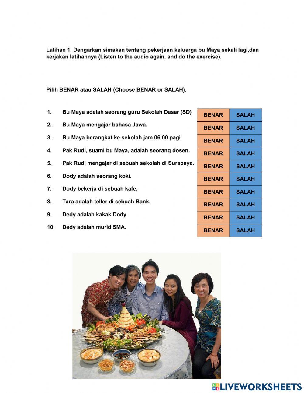 Pekerjaan Keluarga Bu Maya