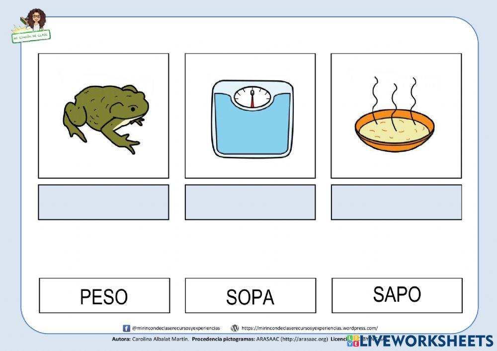 Sapo, sopa, peso