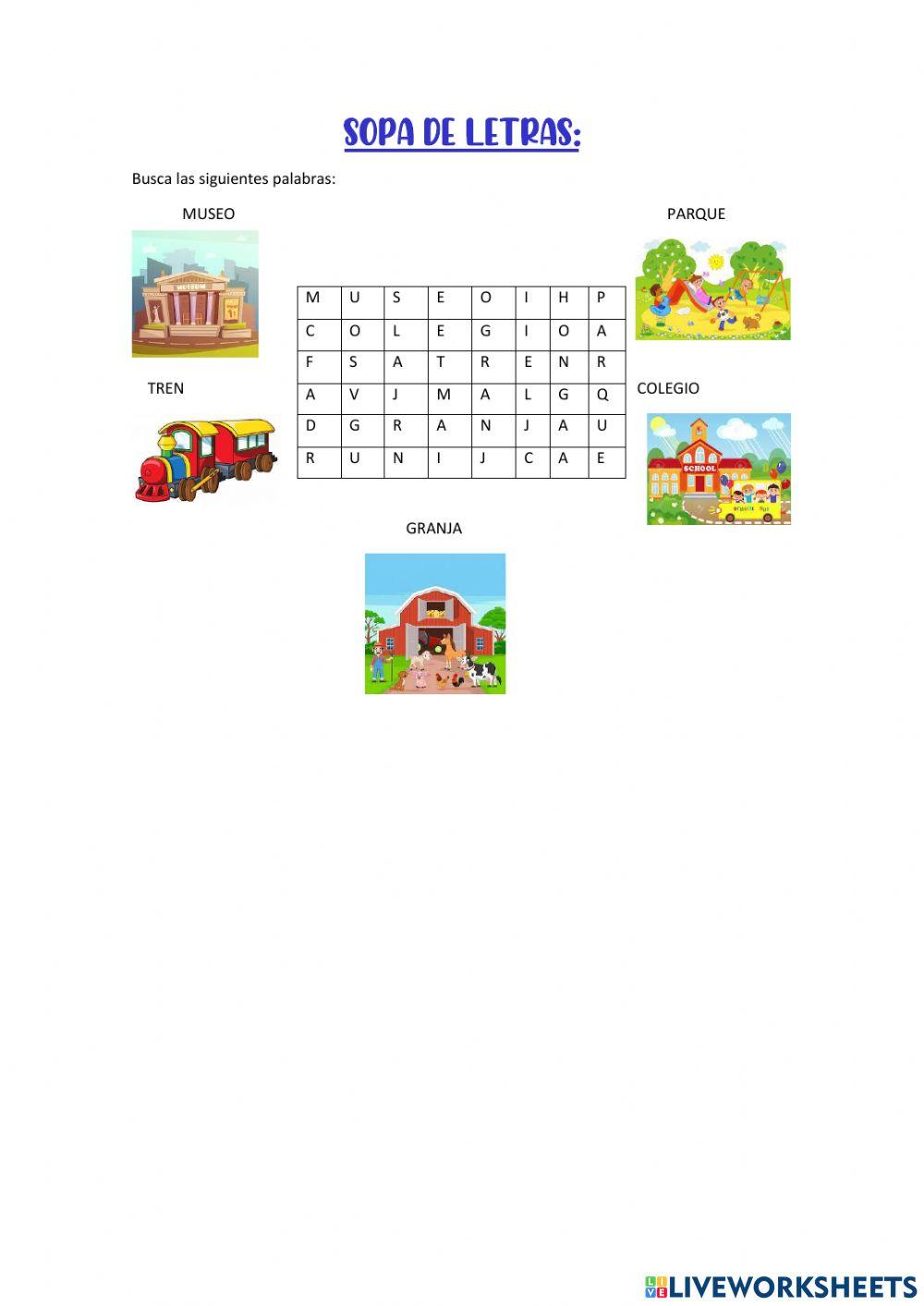 Sopa de letras-entorno