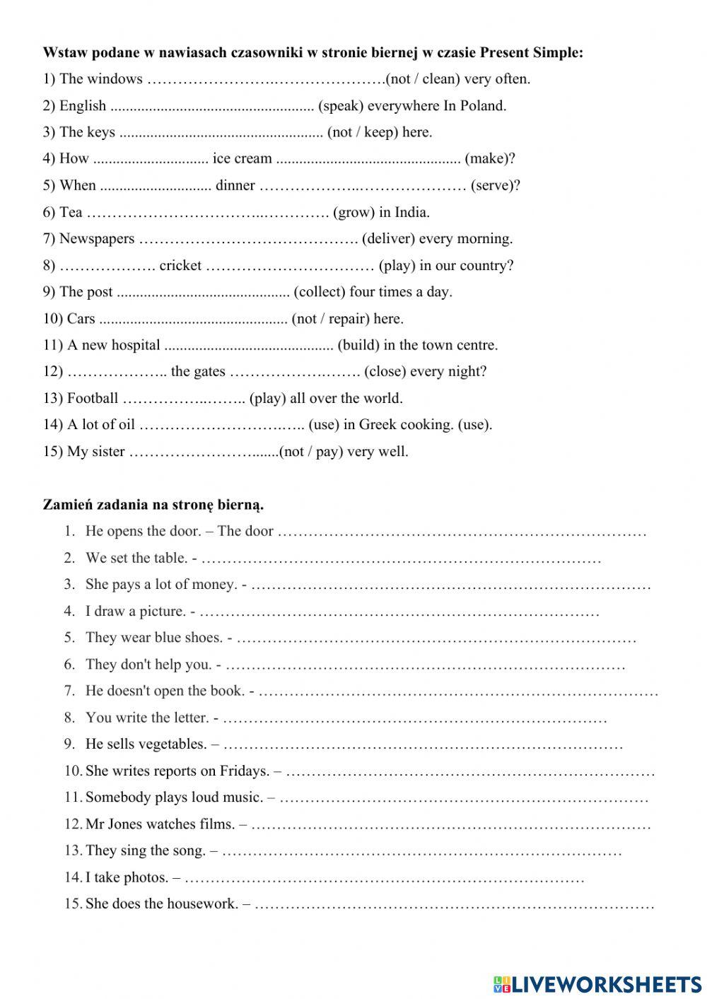 Present Simple passive