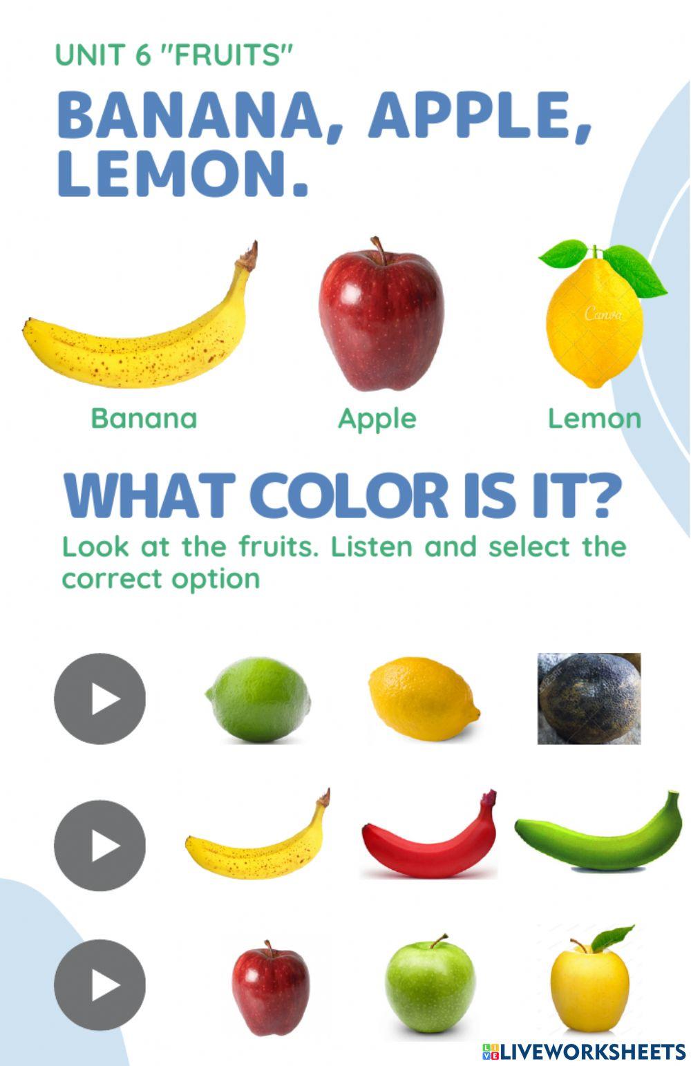 Fruits - What color is it?