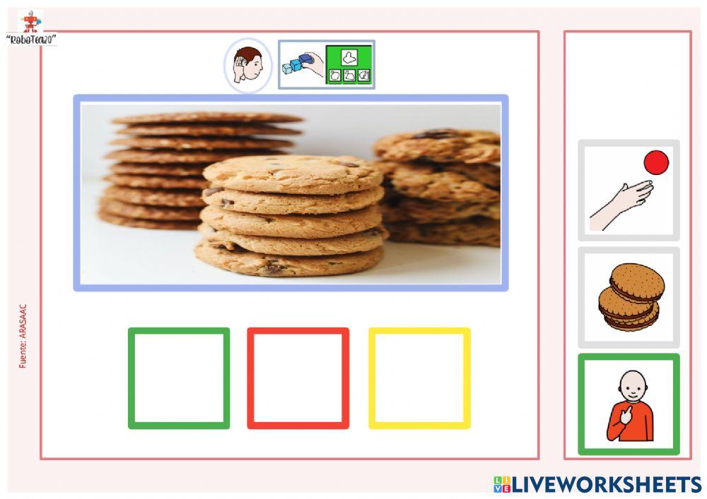 Ordena frase quiero galletas