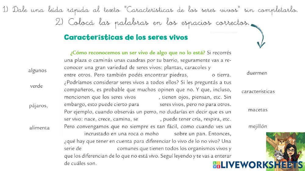 ¿Qué sé de seres vivos? (1)