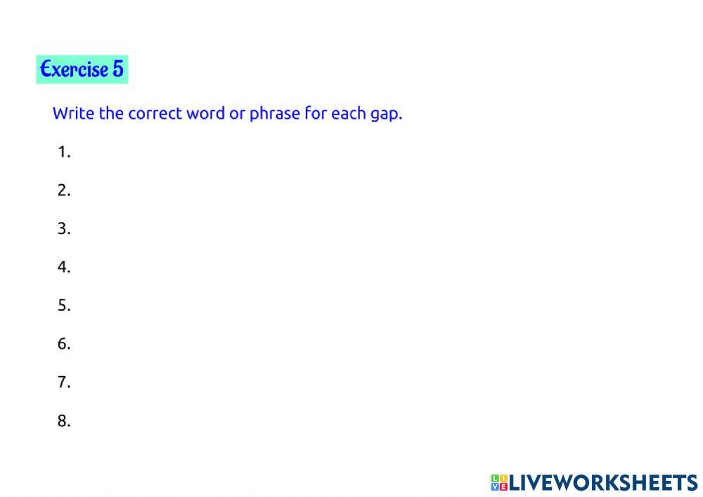 Page 85, exercises 4 and 5