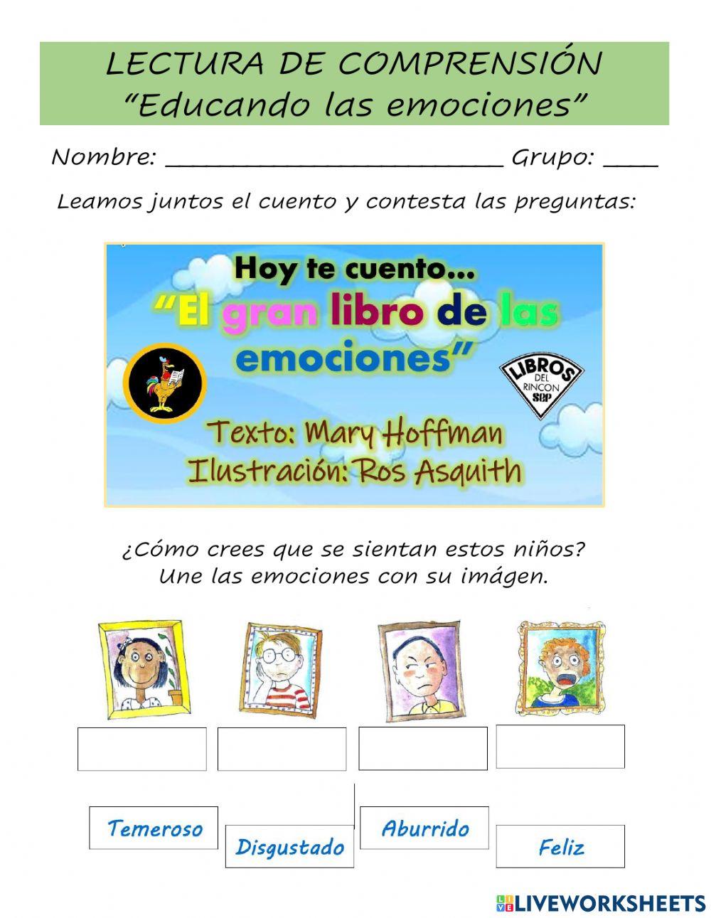 Lectura de comprensión sobre emociones