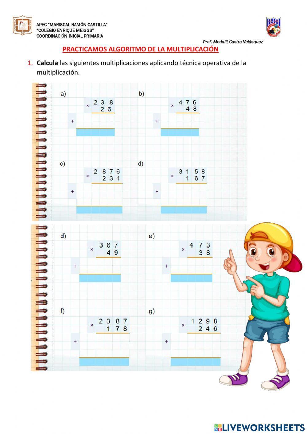Multiplicaciones por tres cifras