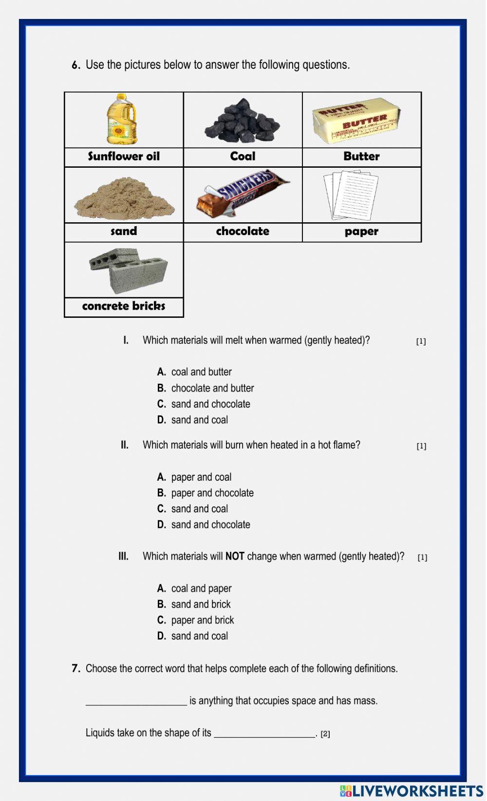 Physical and Chemical Changes
