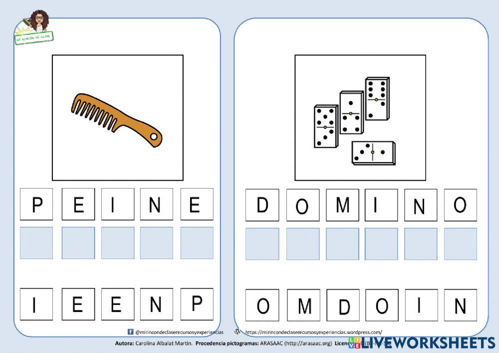 Peine, domino, puente
