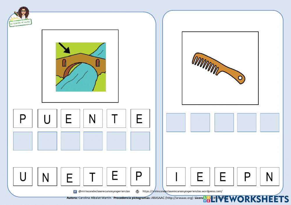 Peine, domino, puente