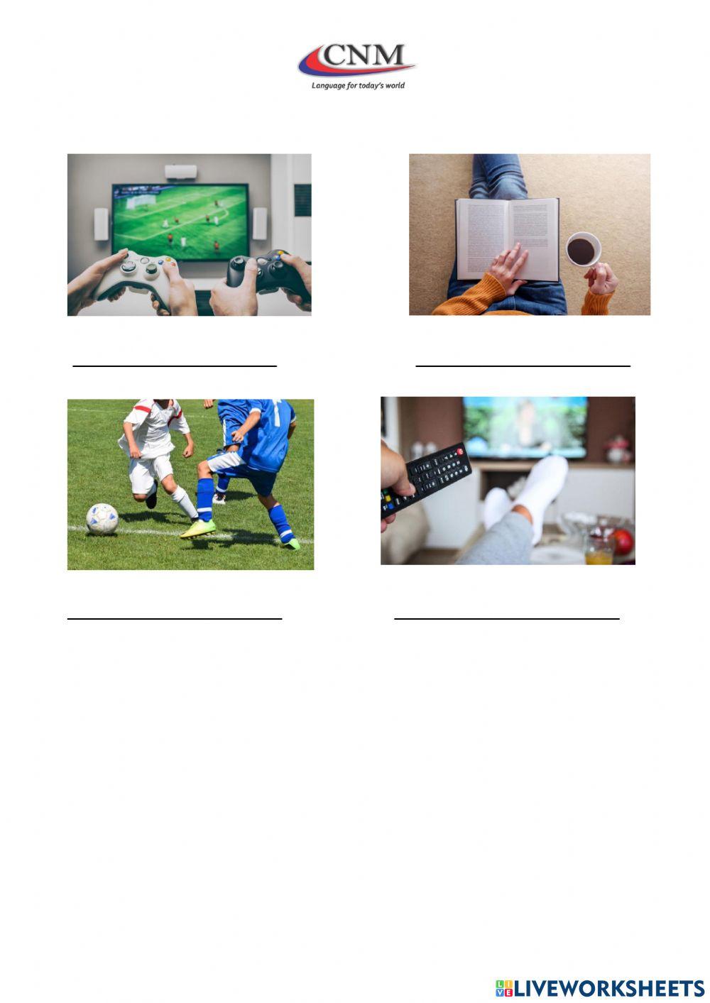 Communicative Activity - Hobbies - Vocab - Adults Level I and Teen