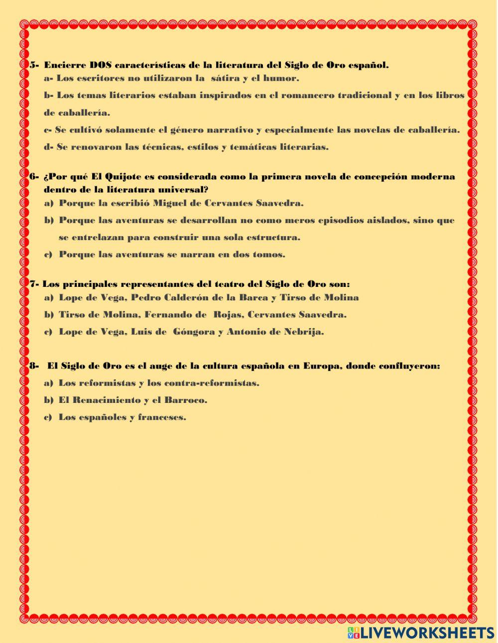 Cosmovisión del hombre del Siglo de Oro.