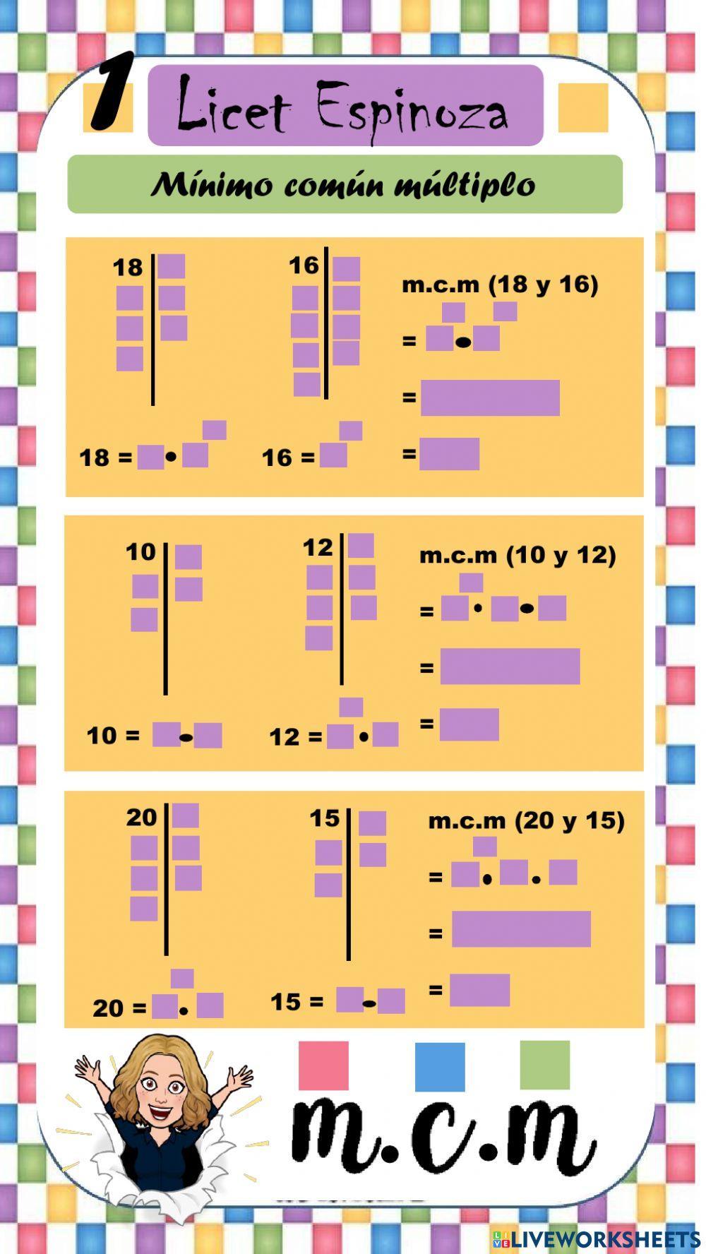 Mínimo común múltiplo