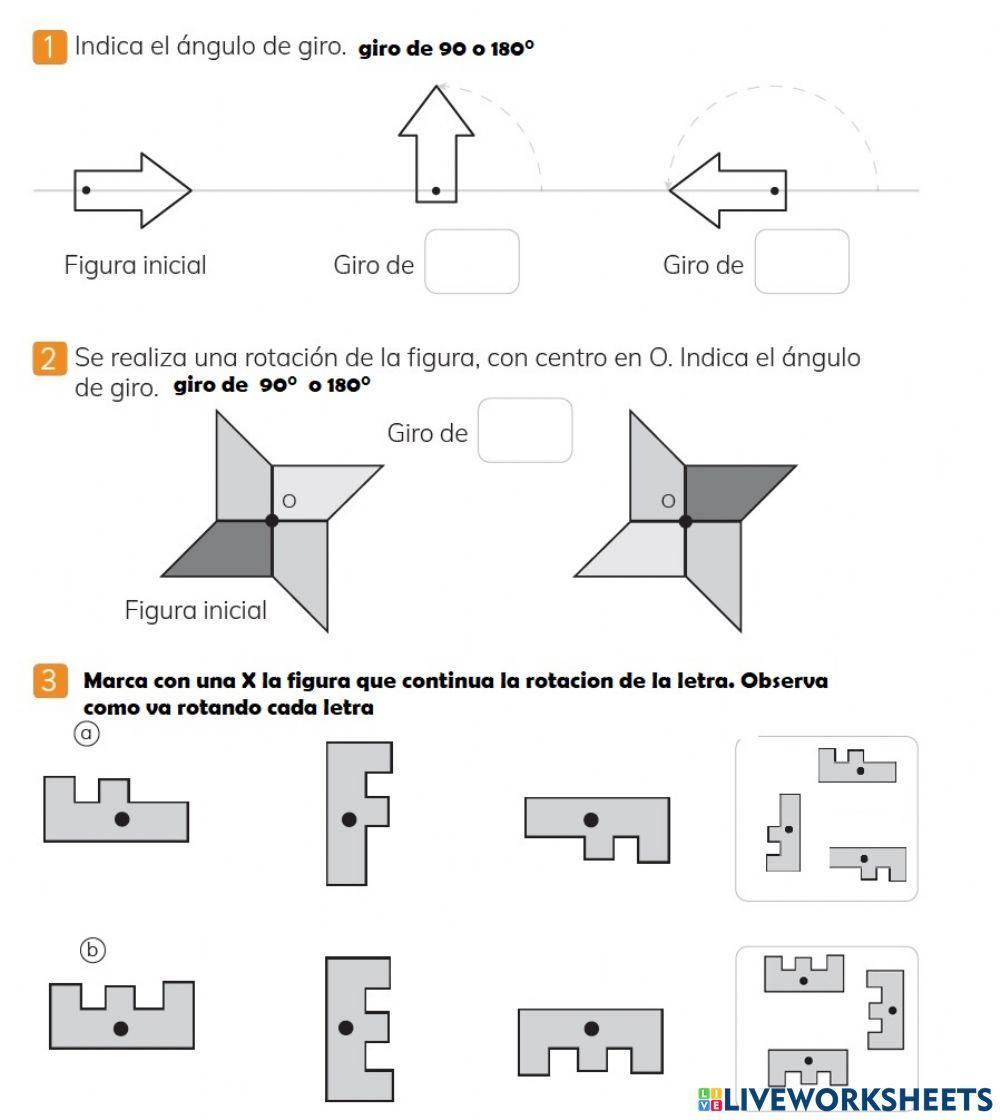 Roatación de figuras en el plano