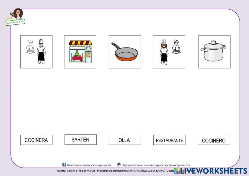 Las profesiones: cocinero