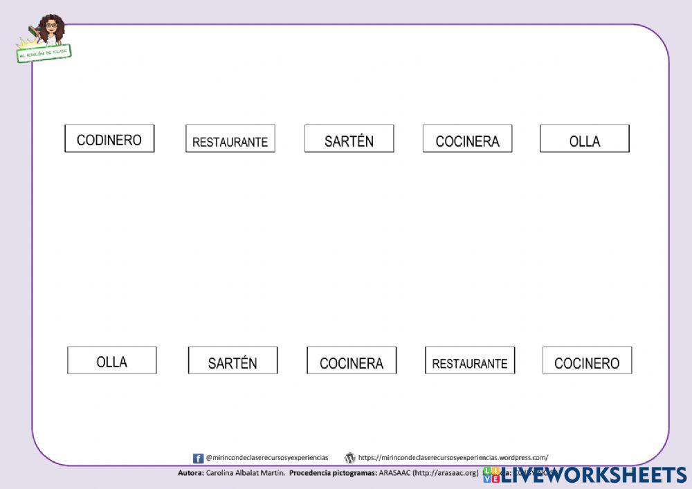 Las profesiones: cocinero