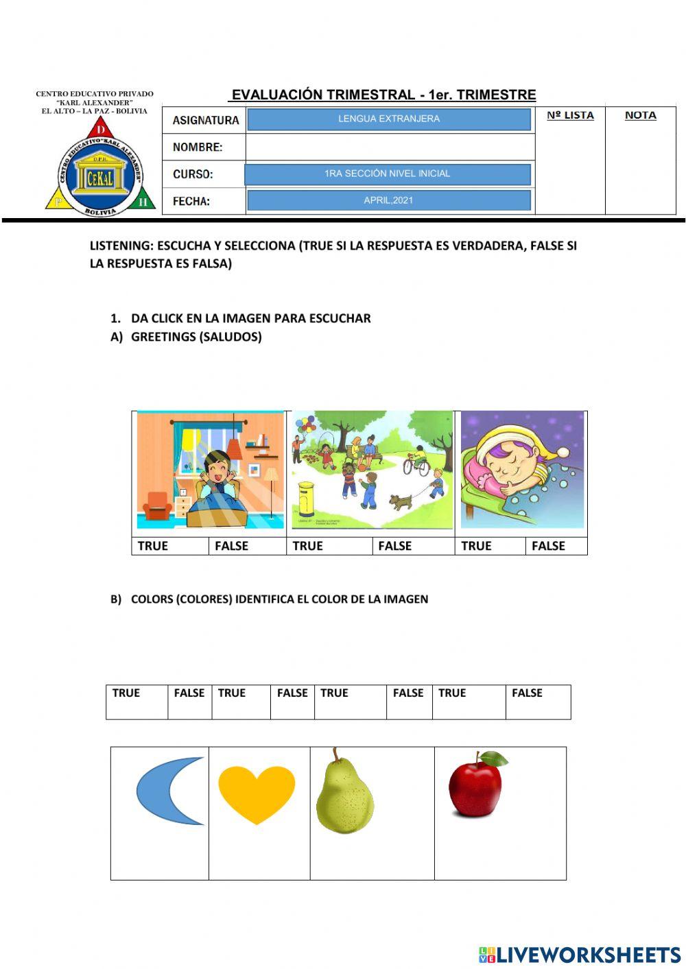 Evaluacion trimestral