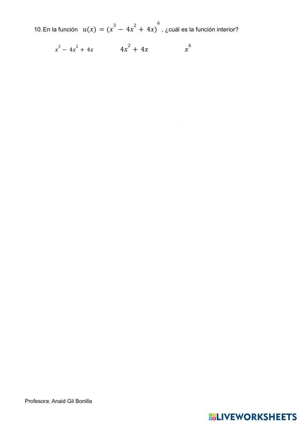 Funciones compuestas