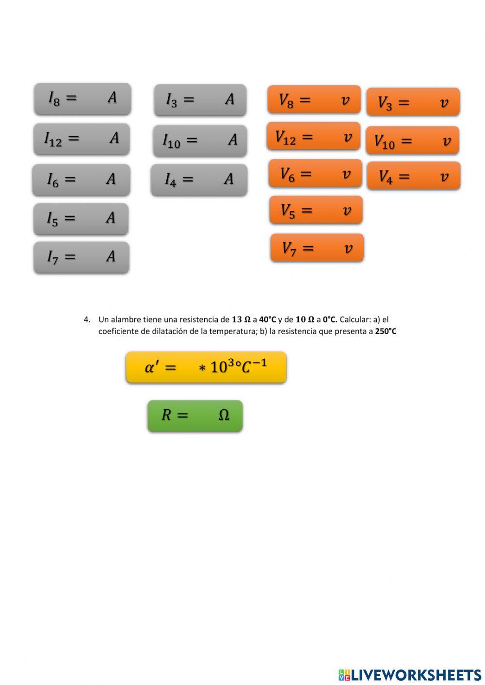 Evaluación capacitores, resistencias