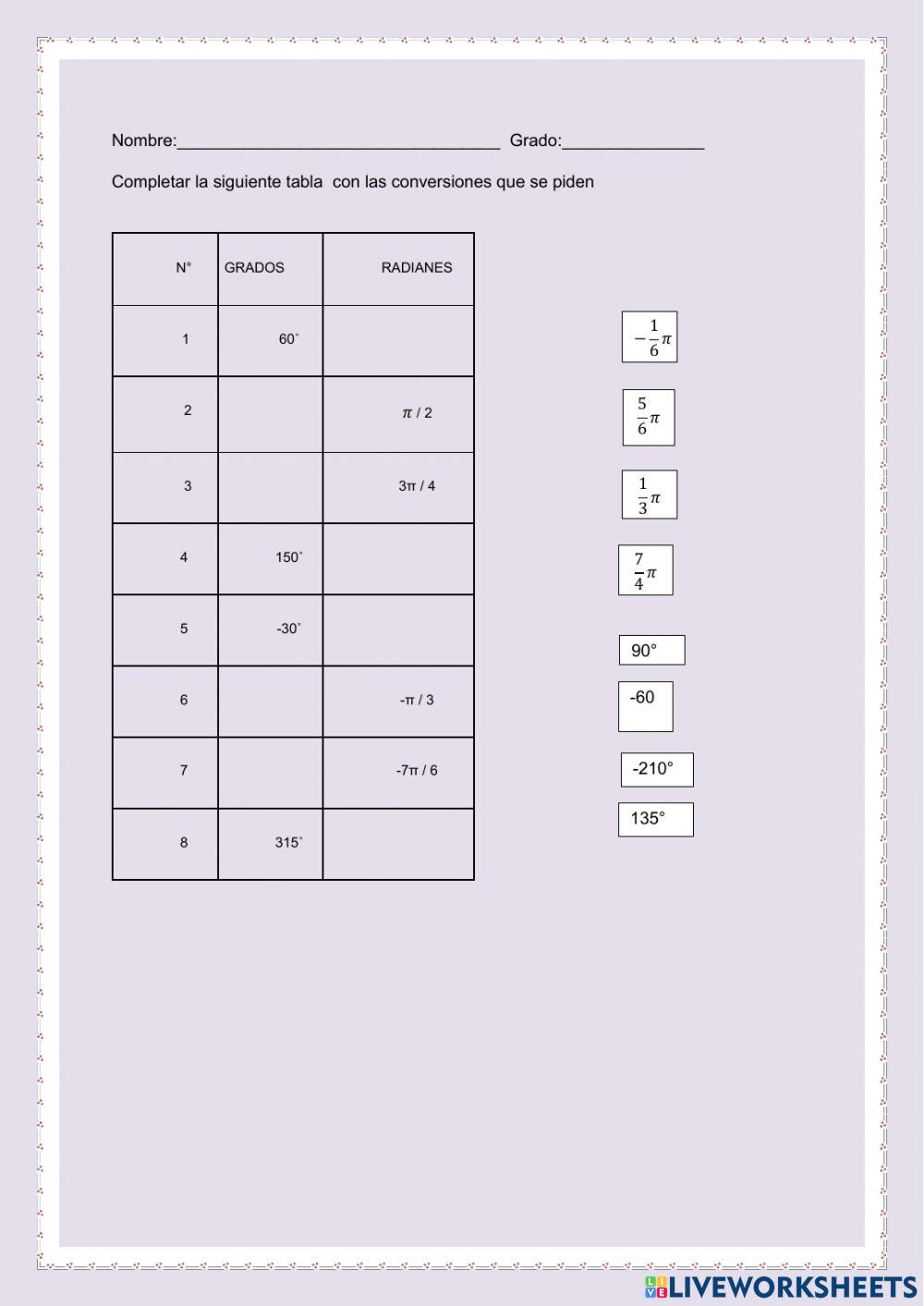 Registro de actividad de conversión de unidades