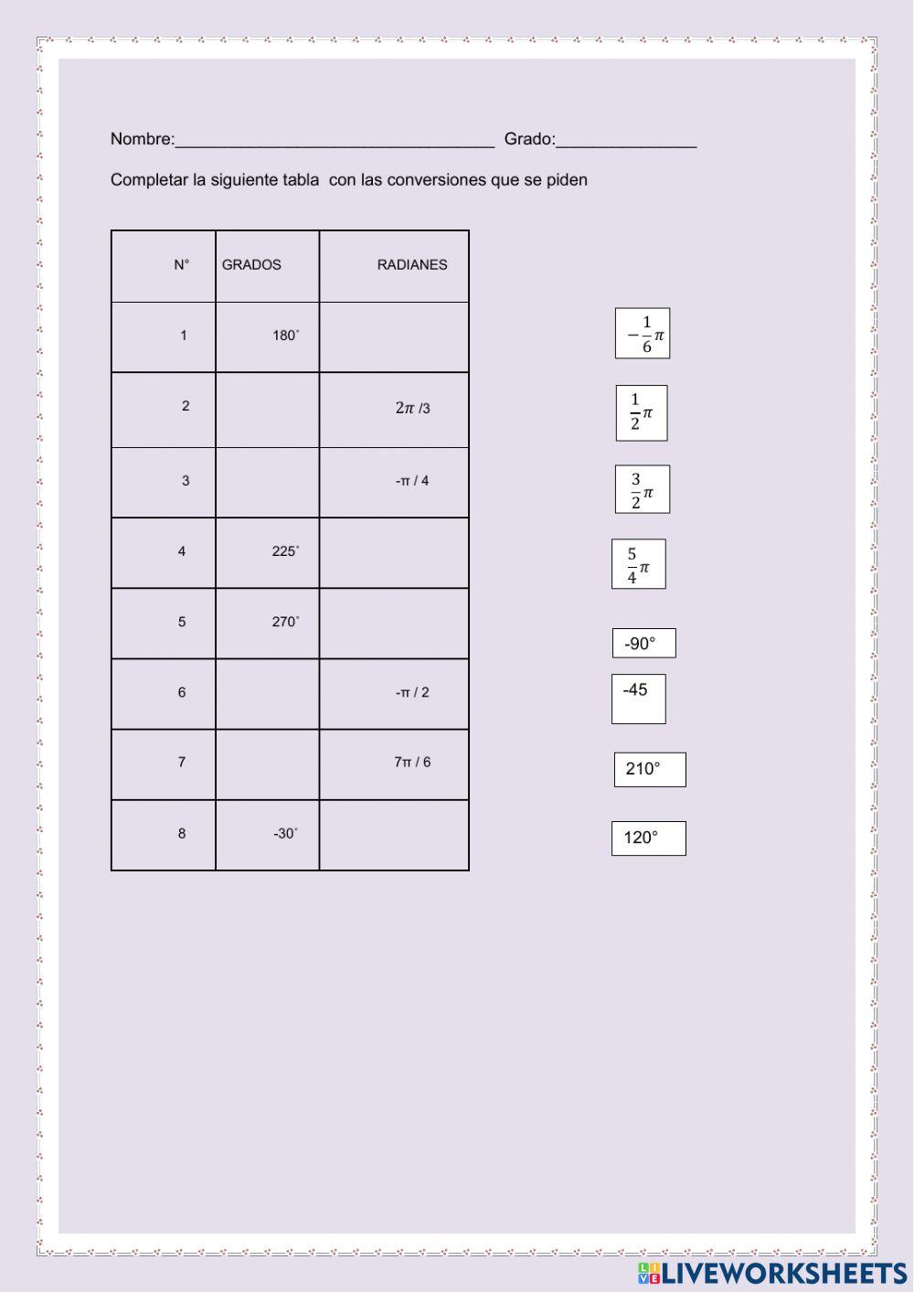 Registro de actividad de conversión de unidades