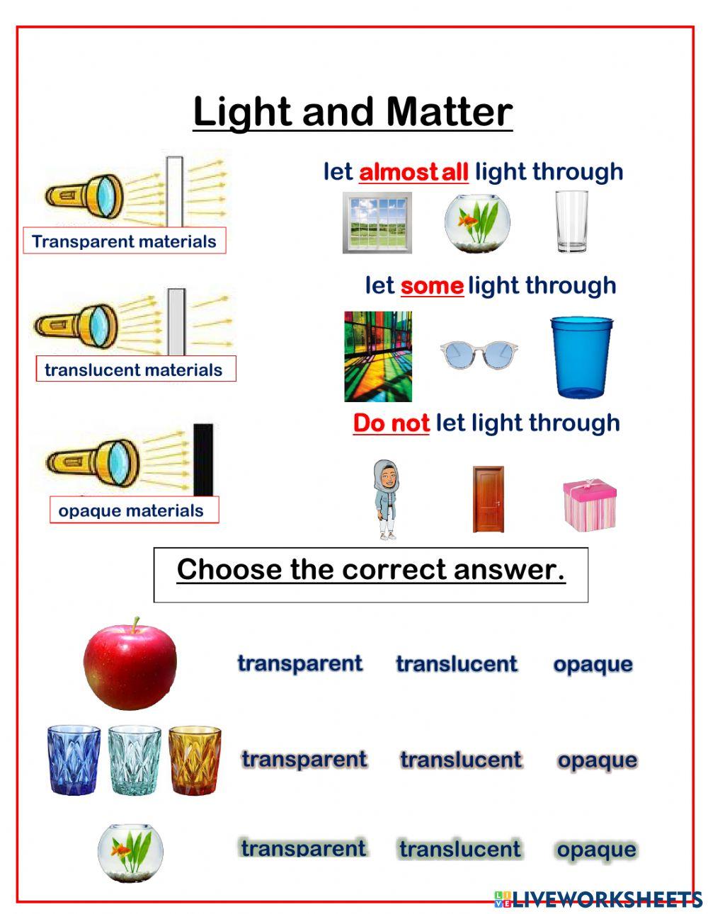 Light and Matter- Flipped Learning Lesson
