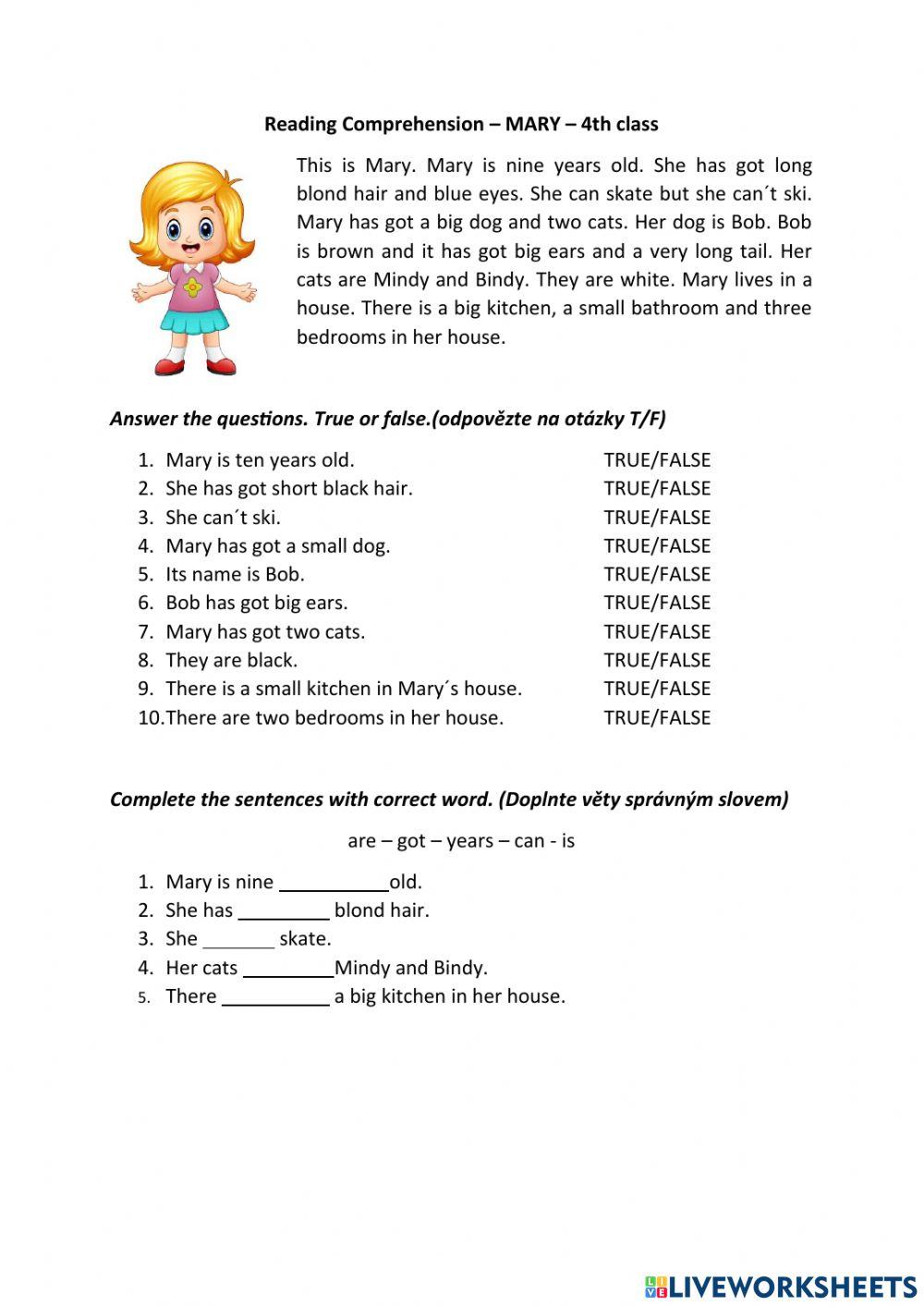 Reading comprehension