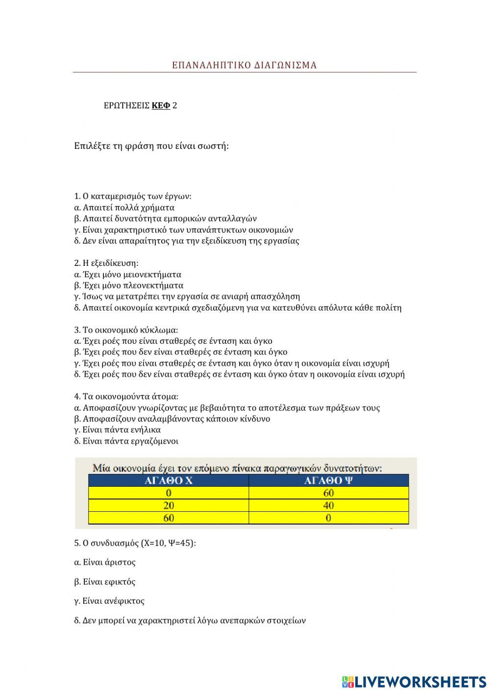 ΕΠΑΝΑΛΗΠΤΙΚΕΣ ΕΡΩΤΗΣΕΙΣ ΑΟΘ 